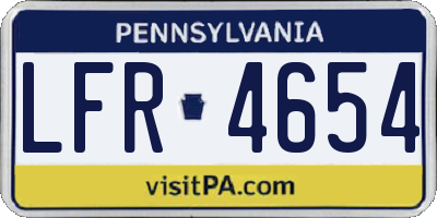 PA license plate LFR4654