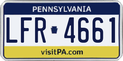 PA license plate LFR4661