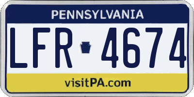 PA license plate LFR4674