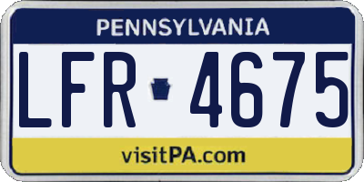 PA license plate LFR4675