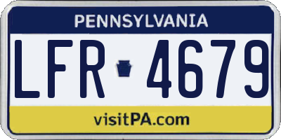 PA license plate LFR4679