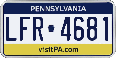 PA license plate LFR4681