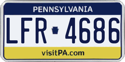 PA license plate LFR4686