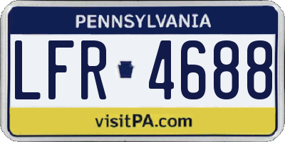 PA license plate LFR4688