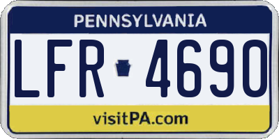 PA license plate LFR4690