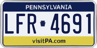 PA license plate LFR4691