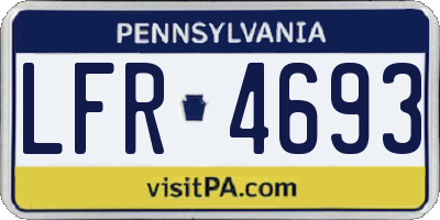 PA license plate LFR4693