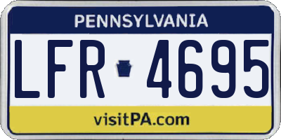 PA license plate LFR4695