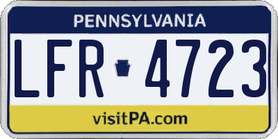 PA license plate LFR4723