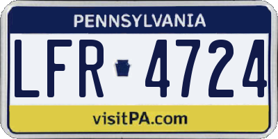 PA license plate LFR4724