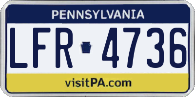 PA license plate LFR4736