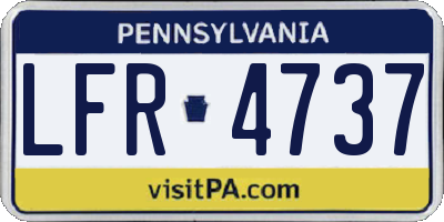 PA license plate LFR4737
