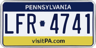 PA license plate LFR4741