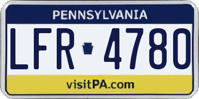 PA license plate LFR4780