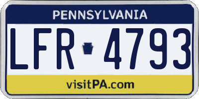 PA license plate LFR4793