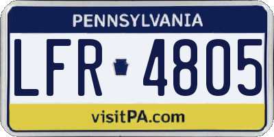 PA license plate LFR4805