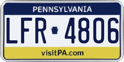 PA license plate LFR4806