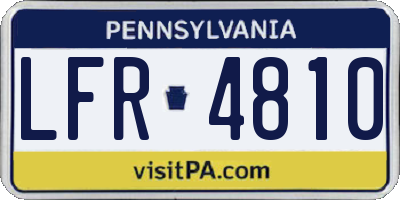 PA license plate LFR4810