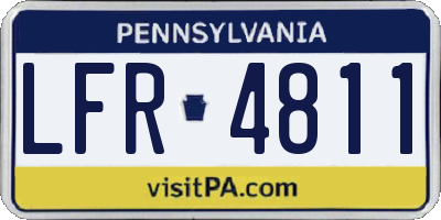 PA license plate LFR4811