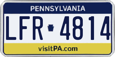 PA license plate LFR4814