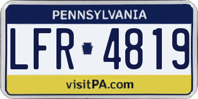 PA license plate LFR4819