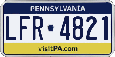 PA license plate LFR4821
