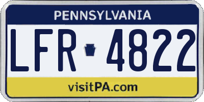 PA license plate LFR4822