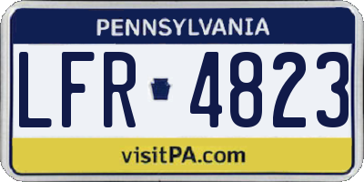 PA license plate LFR4823