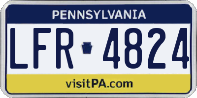 PA license plate LFR4824