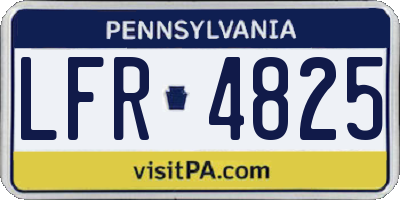 PA license plate LFR4825