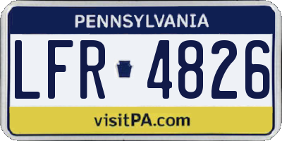 PA license plate LFR4826