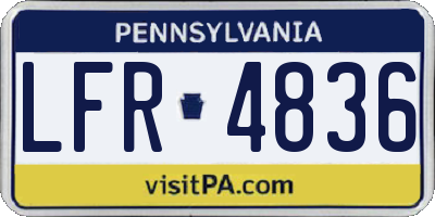 PA license plate LFR4836