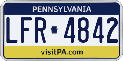 PA license plate LFR4842