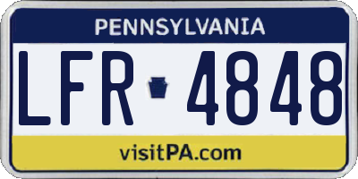 PA license plate LFR4848