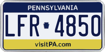 PA license plate LFR4850