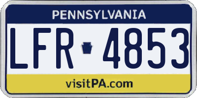 PA license plate LFR4853