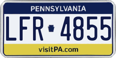 PA license plate LFR4855