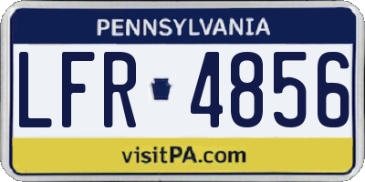 PA license plate LFR4856