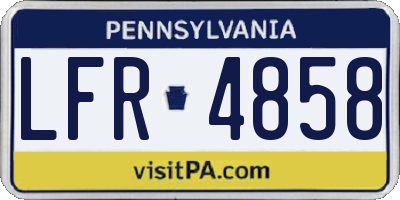 PA license plate LFR4858
