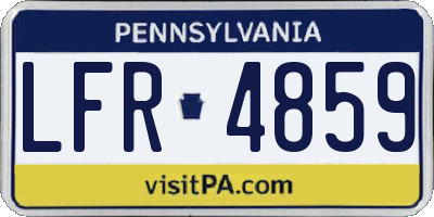 PA license plate LFR4859