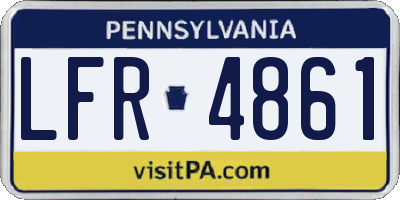 PA license plate LFR4861