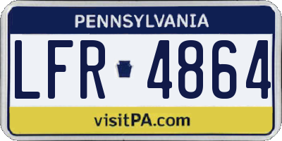 PA license plate LFR4864