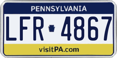 PA license plate LFR4867