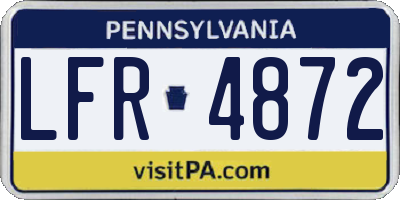 PA license plate LFR4872