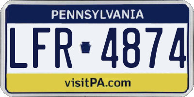 PA license plate LFR4874