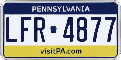 PA license plate LFR4877
