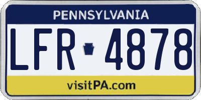 PA license plate LFR4878