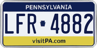 PA license plate LFR4882