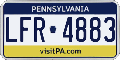 PA license plate LFR4883