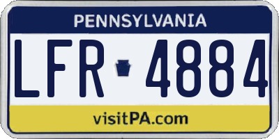 PA license plate LFR4884